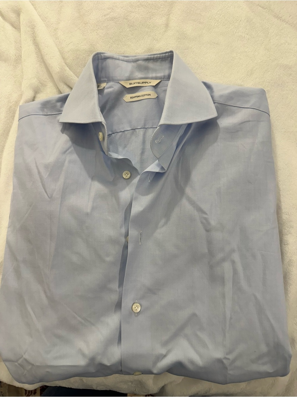 Suitsupply Light Blue Men's Dress Shirt Italian fabrics by Albini size 15.5/39